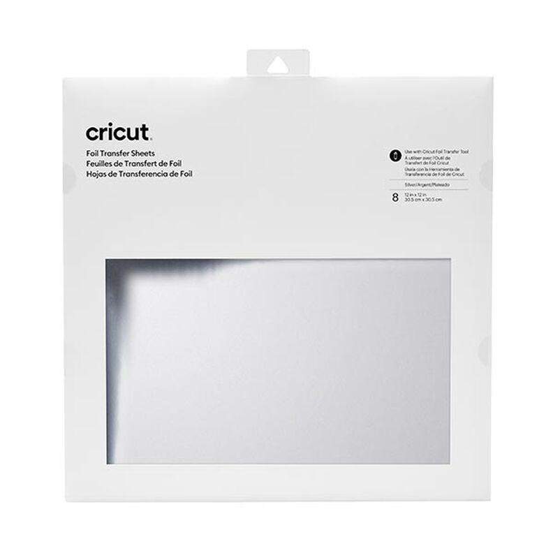 Cricut-siirtokalvot [ 30,5 x 30,5 cm | 8 kpl ] – hopea metallinen,  image number 1
