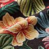 Sisustuskangas Gobeliini Isot kukat – musta/punainen,  thumbnail number 2