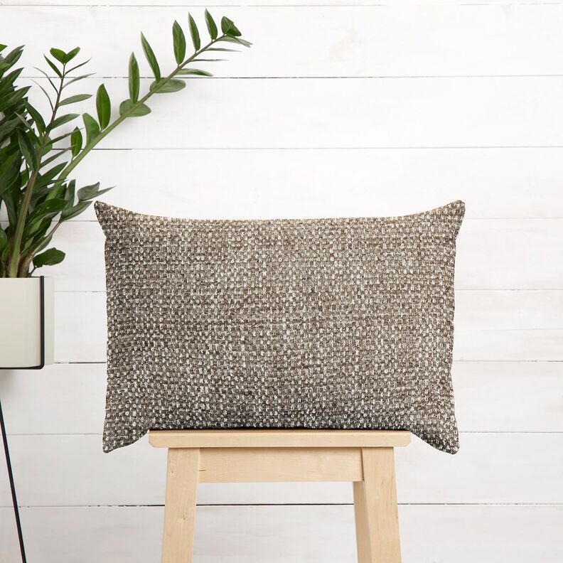 Verhoilukangas värikäs boucléjäljitelmä – tumma ruskeanharmaa/vaalea beige,  image number 6