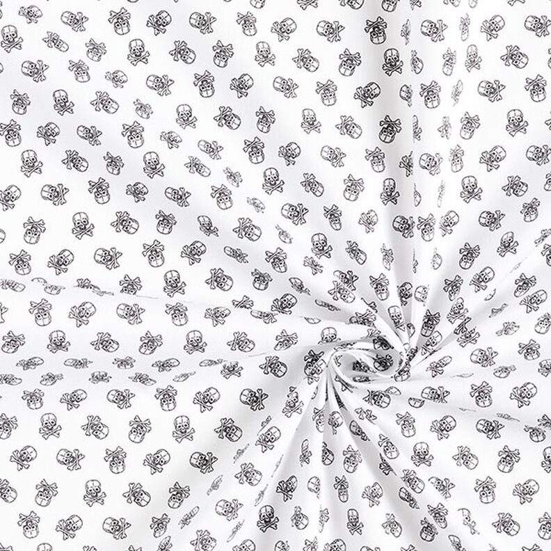 Popliini Pääkallo – valkoinen/musta,  image number 3