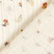 Musliini-/kaksikerroksinen kangas Kukkaset ja siilit – villanvalkoinen,  thumbnail number 4