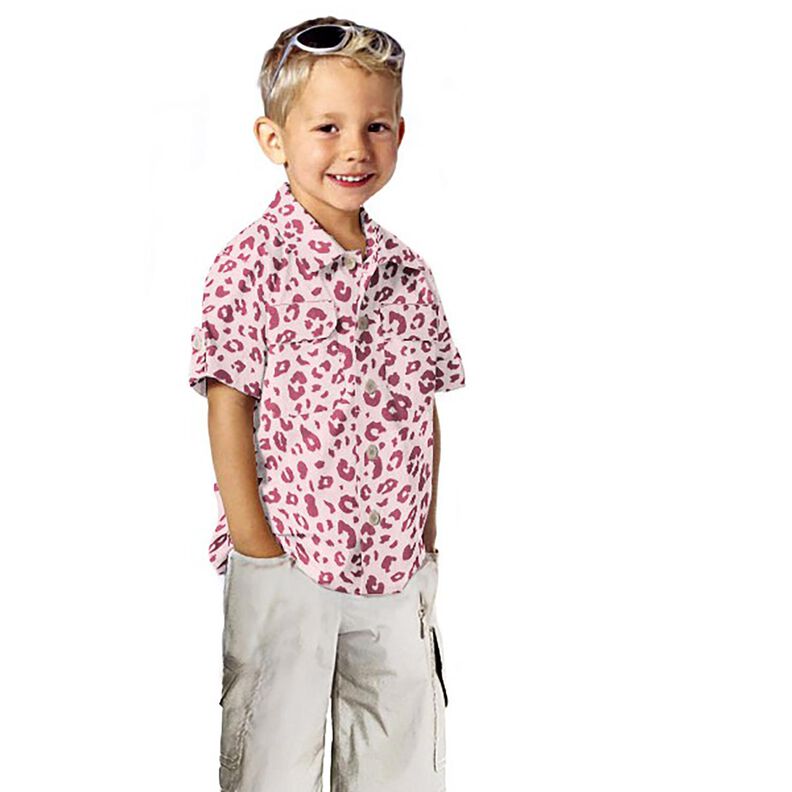 Puuvillaflanelli Leopardikuvio &ndash; roosa/pink,  image number 5