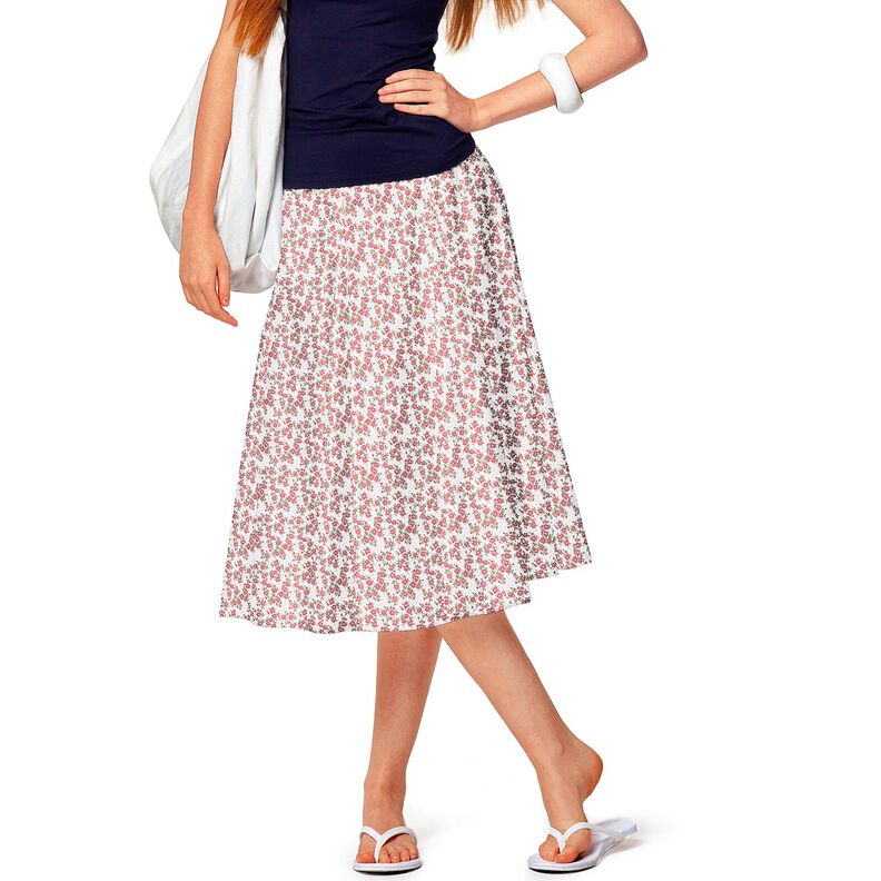 Puuvillapopliini Kukkameri – punainen/valkoinen,  image number 6