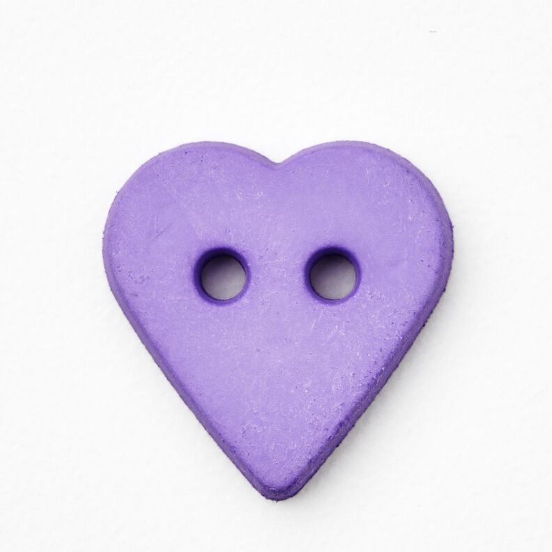 Sydämenmuotoinen nappi [Ø 15 mm] – laventeli,  image number 1