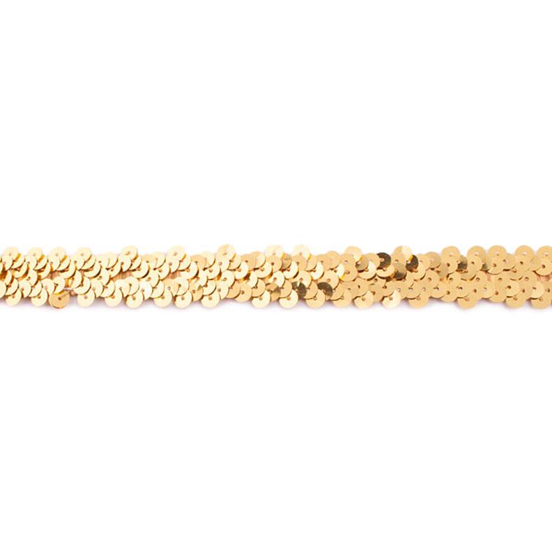 Joustava paljettinauha [20 mm] – kultainen metallic,  image number 1