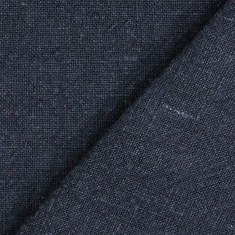 Pellavakangas ramie mix stonewashed, raskas laatu – yönsininen,  image number 3