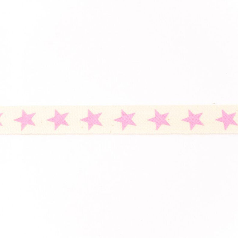 Kudottu nauha Puuvilla Tähdet – roosa,  image number 1