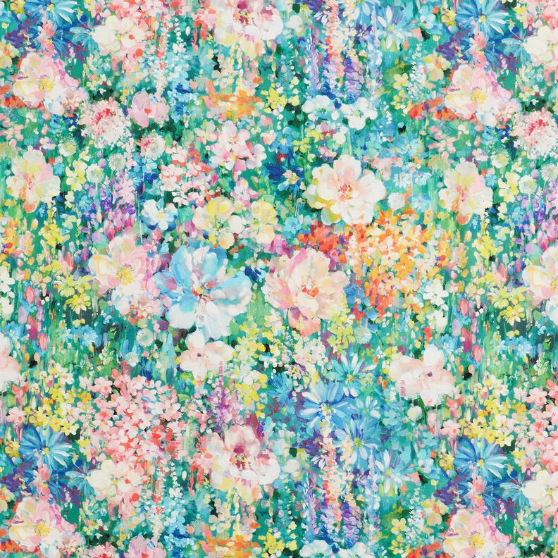 Sisustuskangas Canvas Kukkamaalaus &ndash; vihre&auml;/roosa,  image number 1