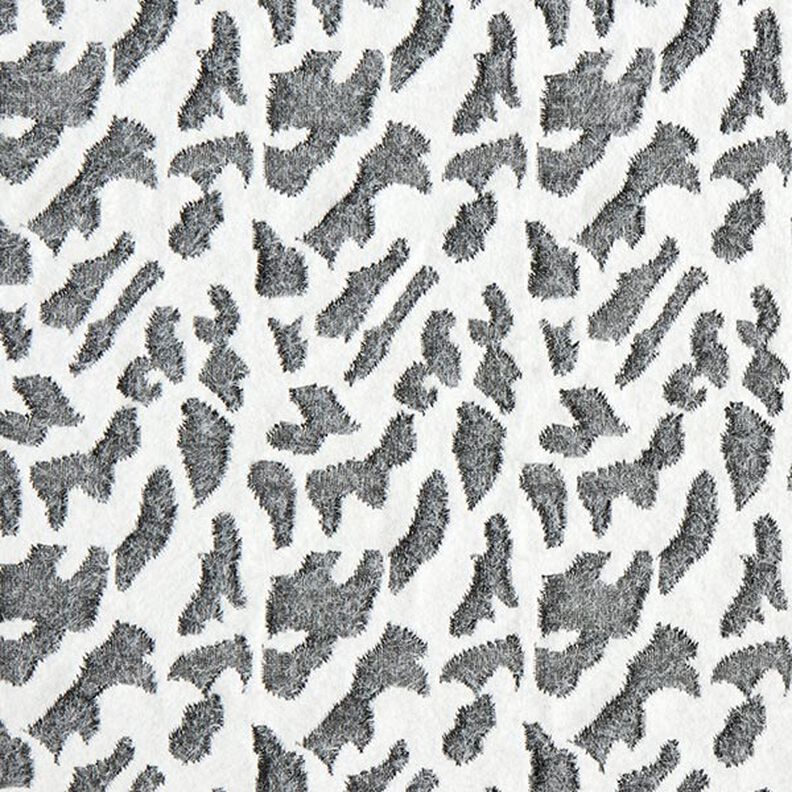 Neulejacquard Abstrakti leopardikuvio – valkoinen,  image number 1