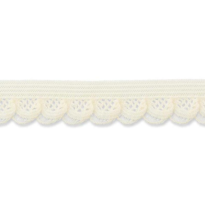 Joustava röyhelö [15 mm] – villanvalkoinen,  image number 1