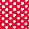 Kreppikangas Polka Dots [2,5 cm] – punainen,  thumbnail number 1