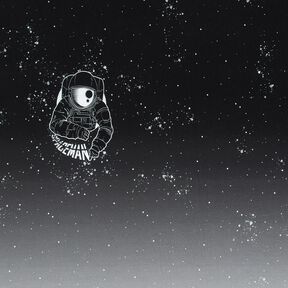French Terry Paneeli Spaceman | Glitzerp&uuml;ppi &ndash; musta/valkoinen, 