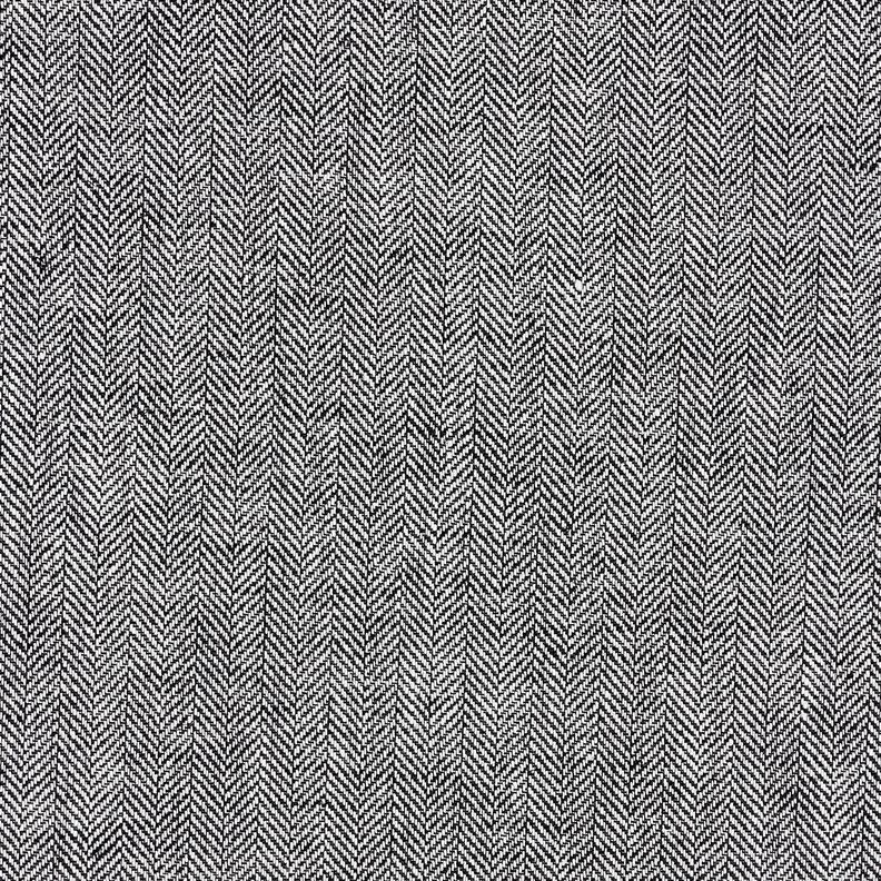 Pellava-puuvilla-sekoite Kalanruoto – musta,  image number 1