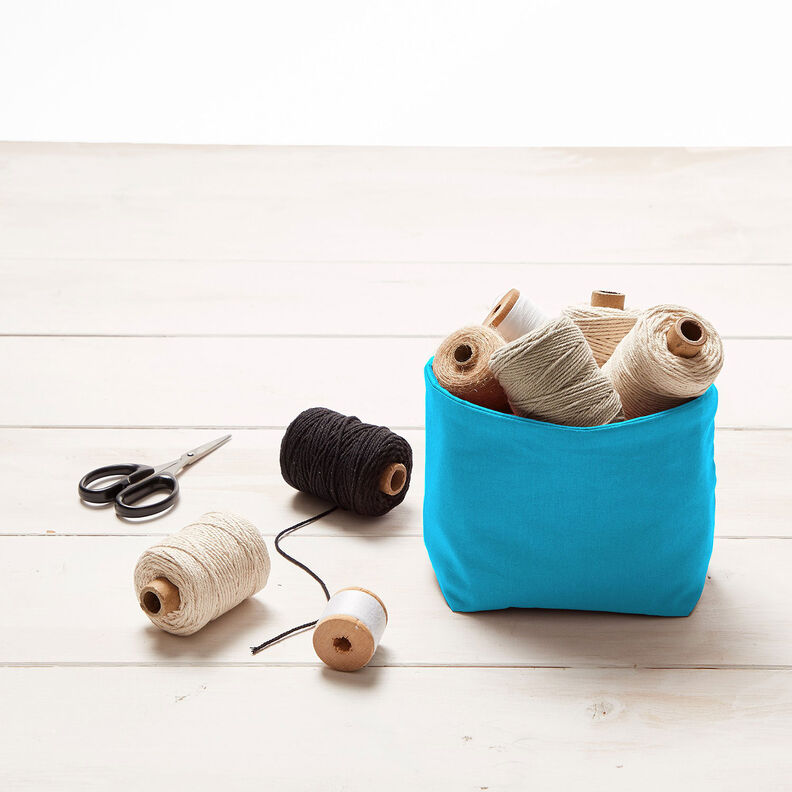 Puuvillakangas Kretonki Yksivärinen – turkoosi,  image number 7