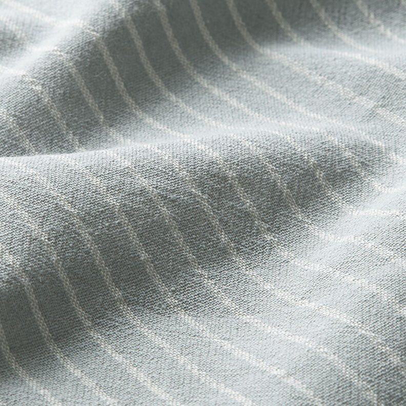 Paitapuserokangas Puuvillasekoite Leveät raidat – harmaa/villanvalkoinen,  image number 2