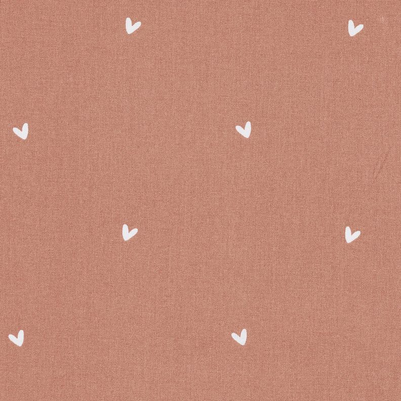 Puuvillapopliini Herkät sydämet – kupari,  image number 1