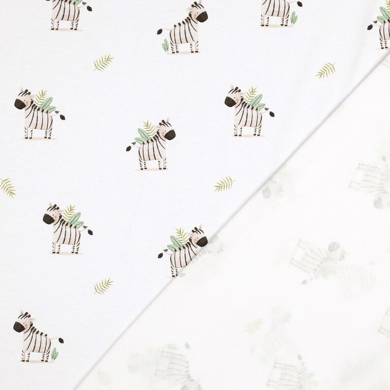 GOTS Puuvillajersey Seeprat arolla Digitaalipainatus | Poppy Fabrics &ndash; valkoinen/musta,  image number 3