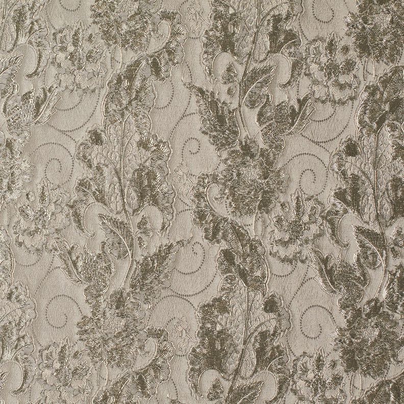 Vaatejacquard Brokadi Kukat – ruskeanharmaa,  image number 5