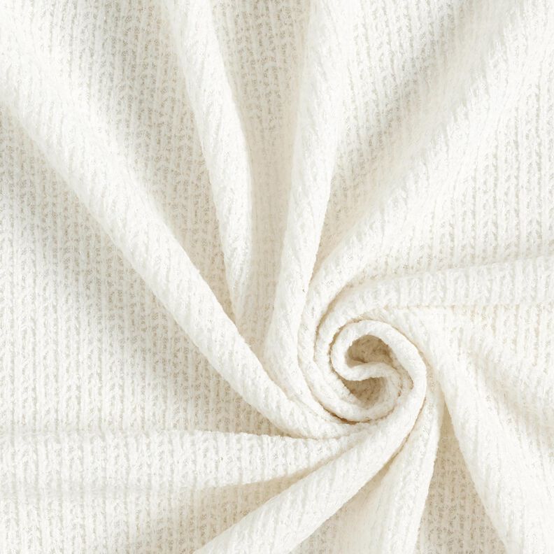 Chenille Neulejacquard Kimalle – norsunluu/hopea metallic,  image number 1