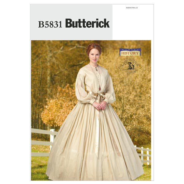 Historiallinen puku, Butterick 5831|34 - 42,  image number 1