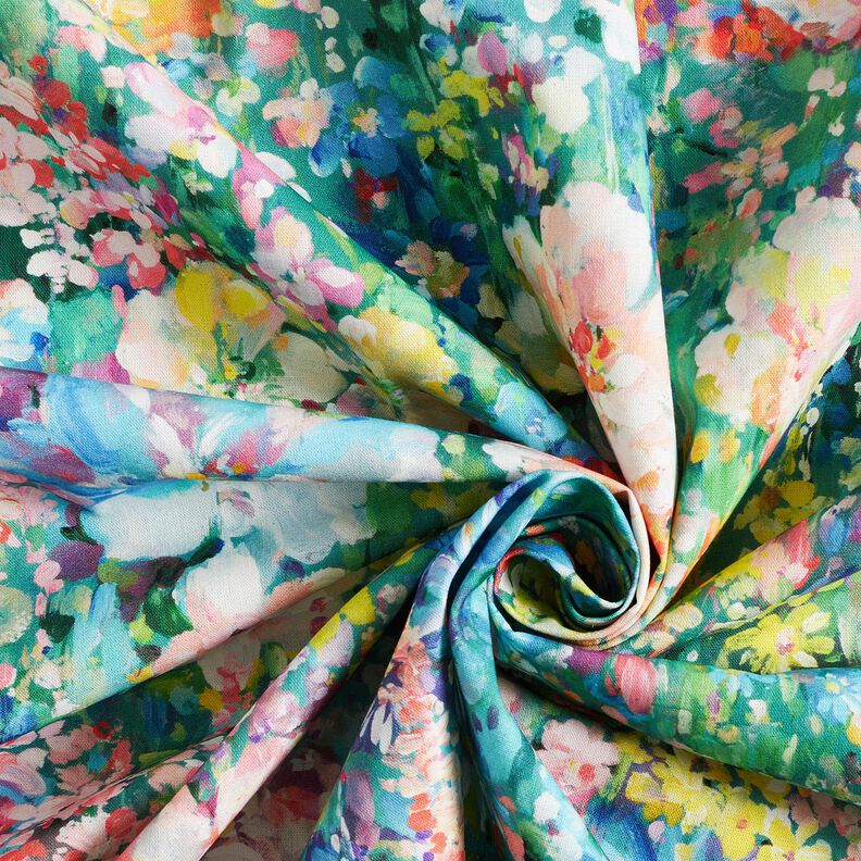 Sisustuskangas Canvas Kukkamaalaus &ndash; vihre&auml;/roosa,  image number 2