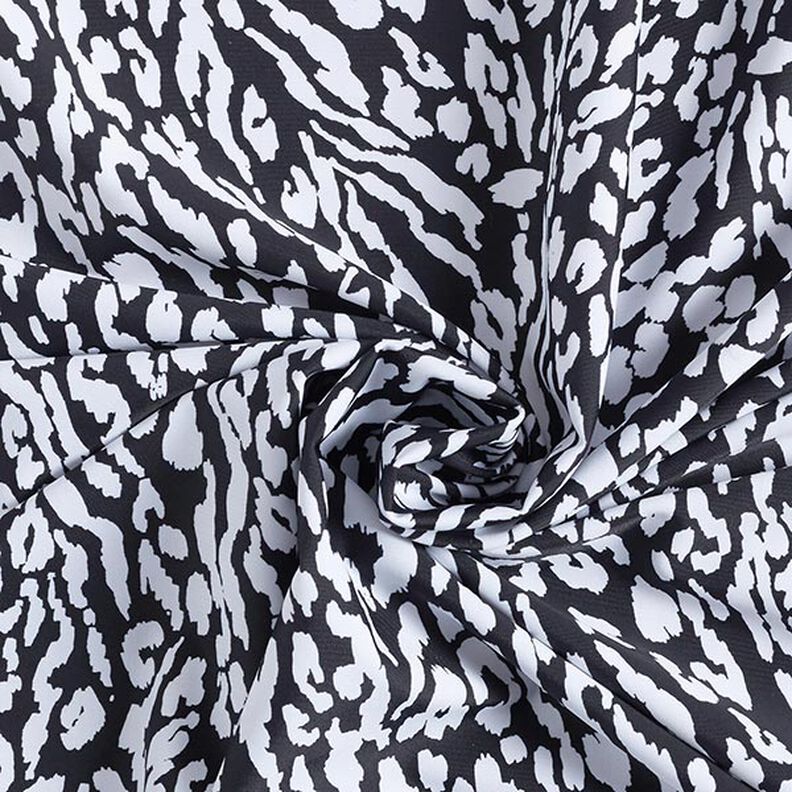 Uimapukukangas Leopardikuvio – valkoinen/musta,  image number 3