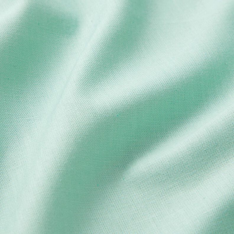 Puuvillakangas Popliini Yksivärinen – vaalea minttu,  image number 2