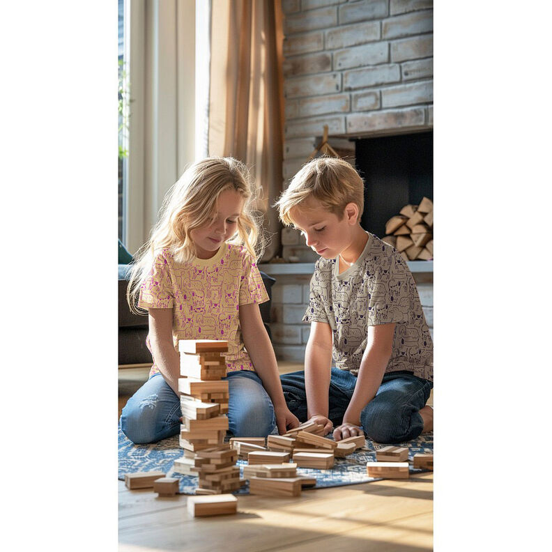 Puuvillajersey Koirat | by Poppy – anemone/laivastonsininen,  image number 6