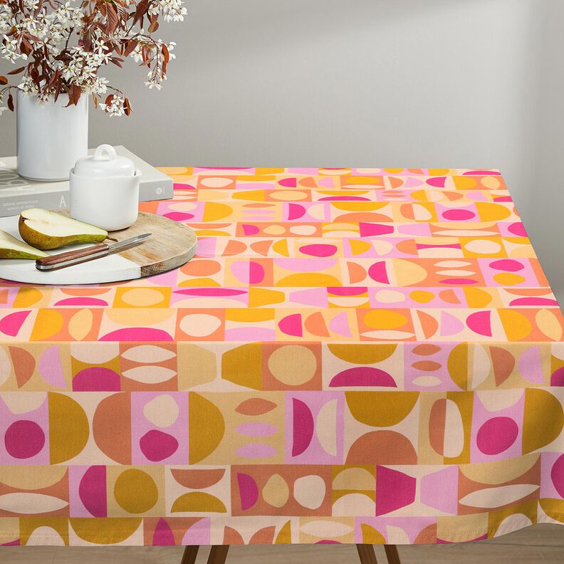 Sisustuskangas Puolipanama Värikkäät muunnelmat – vaaleankeltainen/pastellivioletti,  image number 9