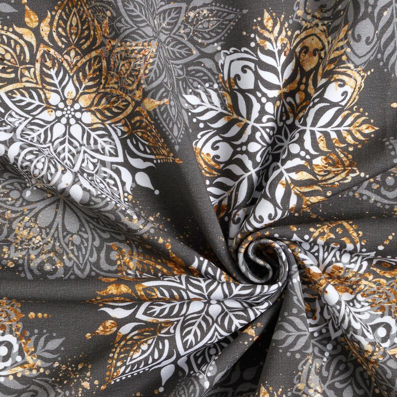 French Terry Mandala Talven taika | Glitzerp&uuml;ppi  &ndash; vanha hopea/vanhakulta,  image number 3