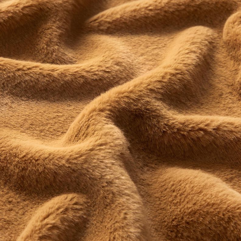 korkealaatuinen yksivärinen tekoturkis – vaaleanruskea,  image number 2