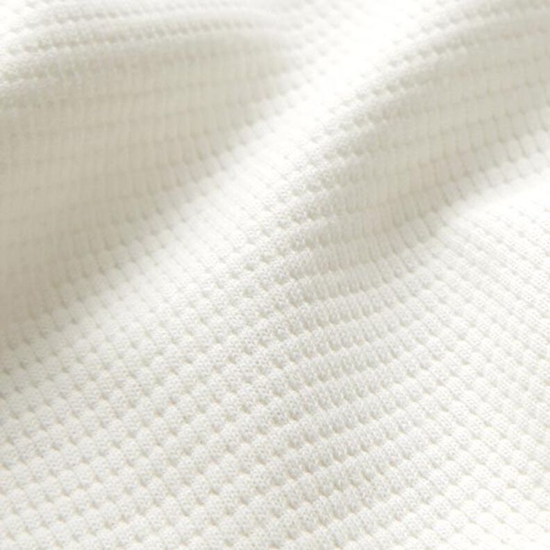 Minivohvelijersey Puuvilla Yksivärinen – valkoinen,  image number 3