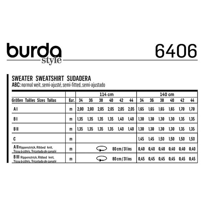 Pusero, Burda 6406 | 34 - 44,  image number 7