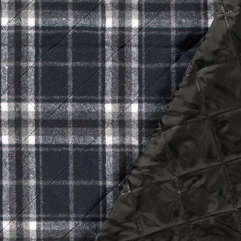 Tikkikangas ruudullinen &ndash; y&ouml;nsininen/kivenharmaa | Loppupala 90cm,  image number 2