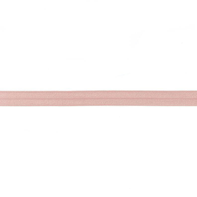 Joustava kanttausnauha  kiiltävä [15 mm] – vaalea vanharoosa,  image number 1