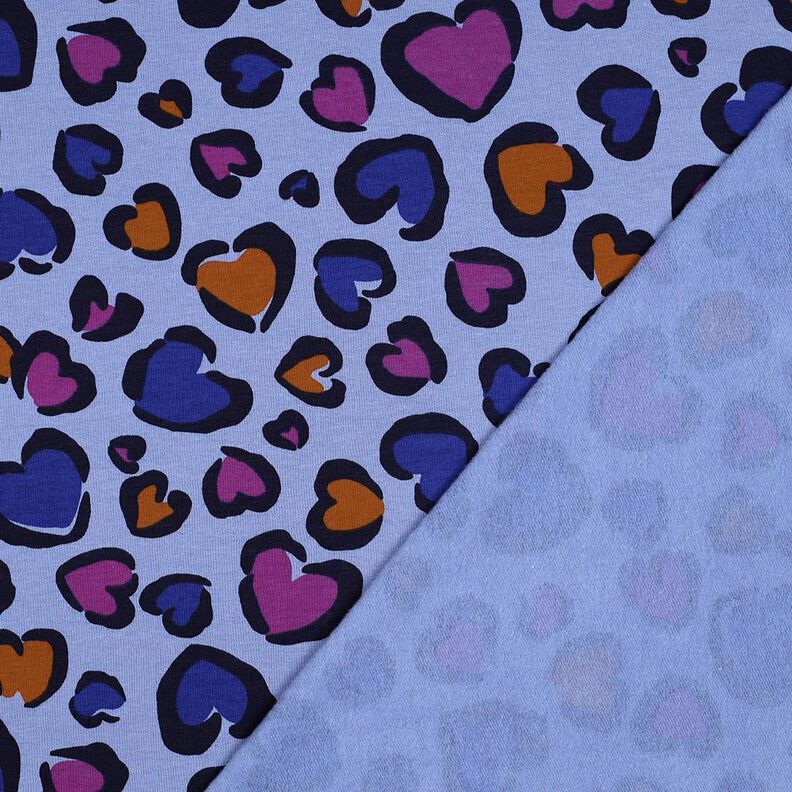 Collegekangas harjattu v&auml;rikk&auml;&auml;t syd&auml;met | Poppy Fabrics &ndash; ter&auml;ksen sininen,  image number 4