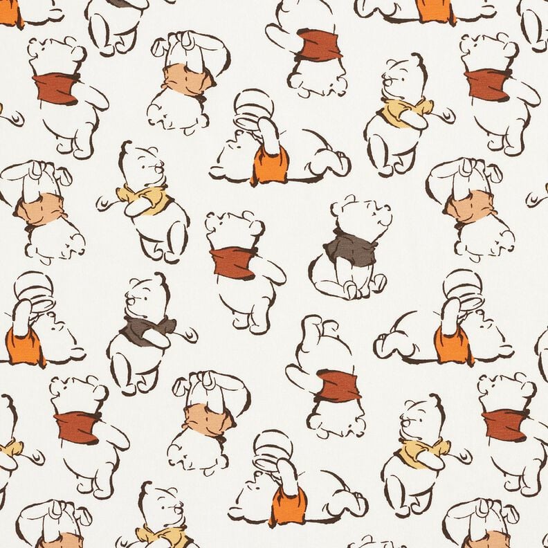 Puuvillajersey Nalle Puh | Disney – villanvalkoinen,  image number 1