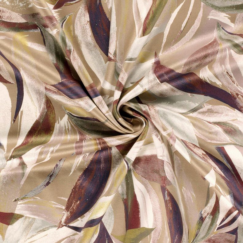 Joustava veluuri, lehtipunos – mocca/bordeauxin punainen,  image number 3