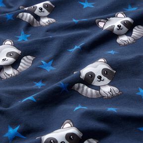 Puuvillajersey Pesukarhu ja tähdet | Glitzerpüppi – yönsininen/hopea, 