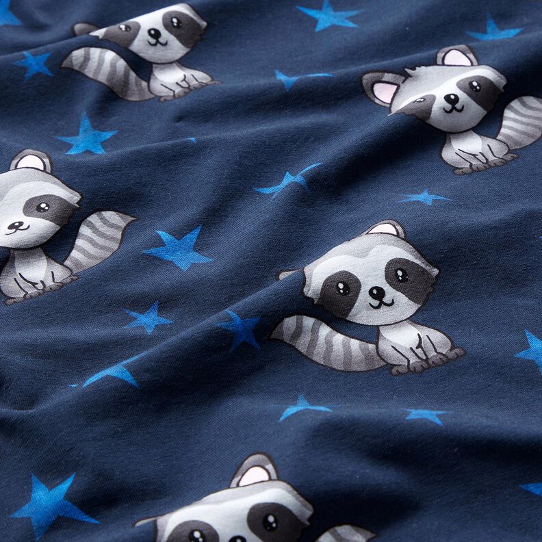 Puuvillajersey Pesukarhu ja tähdet | Glitzerpüppi – yönsininen/hopea,  image number 2