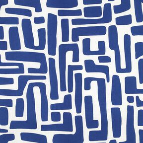 Pinnoitettu puuvilla Abstrakti &ndash; kuninkaansininen/villanvalkoinen, 