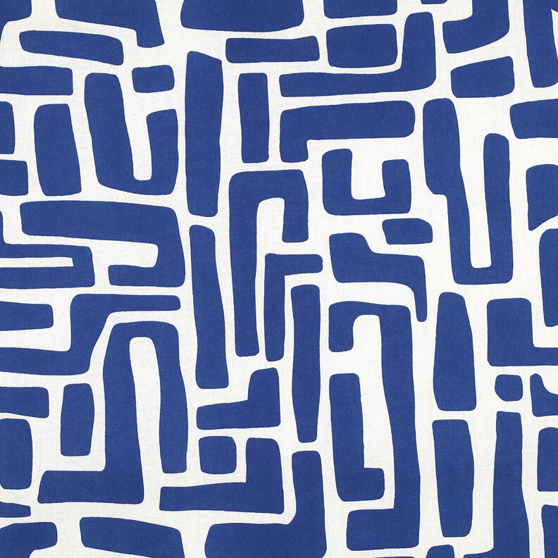 Pinnoitettu puuvilla Abstrakti &ndash; kuninkaansininen/villanvalkoinen,  image number 1