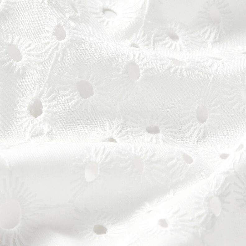 Puuvillakangas Reikäkirjonta Ornamentit – valkoinen,  image number 2