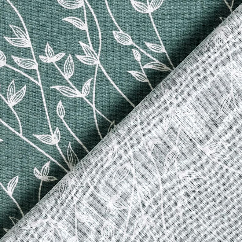 Puuvillapopliini Lehtiköynnökset – sinikuusi,  image number 4