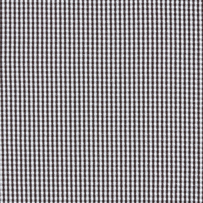 Seersucker Vichy-ruutu – musta/valkoinen,  image number 1