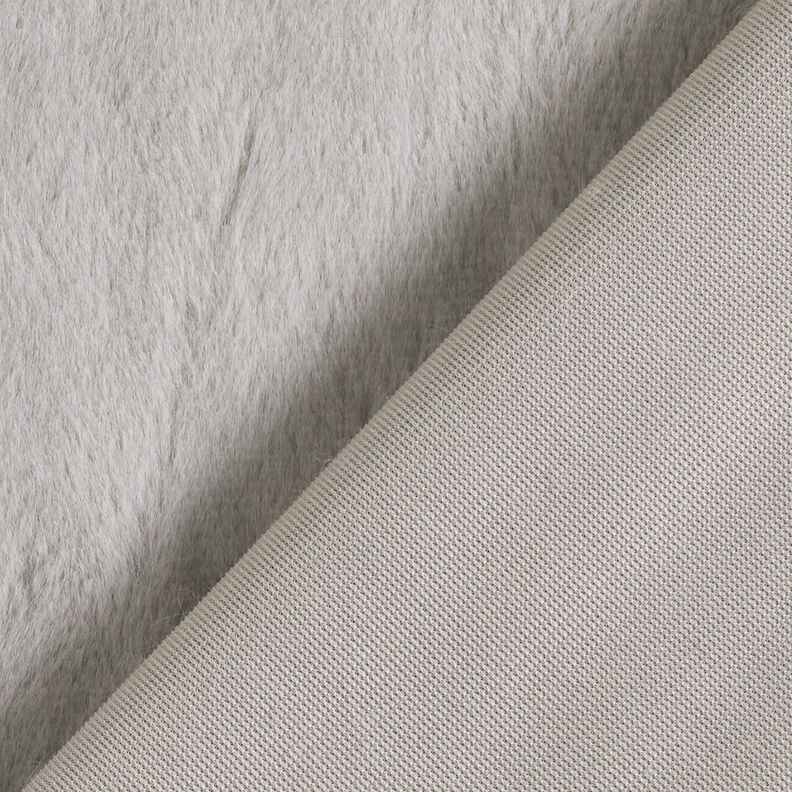 korkealaatuinen yksiv&auml;rinen tekoturkis &ndash; vaaleanharmaa,  image number 3