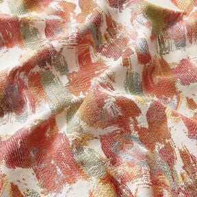 Sisustuskangas Gobeliini Abstrakti taide &ndash; vaalea beige/vaalea marjanpunainen, 