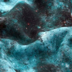 Collegekangas harjattu Universumi Digitaalipainatus – jäänsininen/musta, 