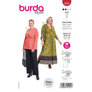 Plus-Size Mekko / Tunika | Burda 5864 | 44-54, 