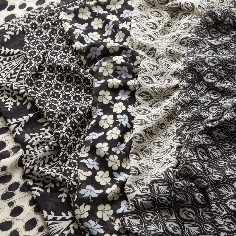 Sifonki Ornamentit &ndash; valkoinen/musta,  image number 5